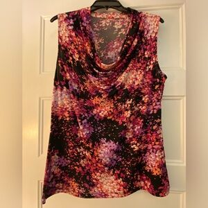 WORTHINGTON SLEEVELESS DRAPE FRONT TOP SZ L